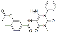 301206-04-2,Benzamide,  3-(acetyloxy)-N-(6-amino-1,2,3,4-tetrahydro-3-methyl-2,4-dioxo-1-phenyl-5-pyrimidinyl)-4-methyl-