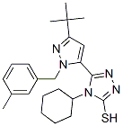 306937-11-1,5-[3-(TERT-BUTYL)-1-(3-METHYLBENZYL)-1H-PYRAZOL-5-YL]-4-CYCLOHEXYL-4H-1,2,4-TRIAZOLE-3-THIOL