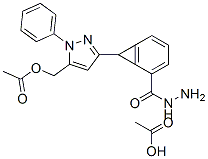3082-93-7,[[5-[(Acetyloxy)methyl]-1-phenyl-1H-pyrazol-3-yl]methylene]phenylhydrazide acetic acid