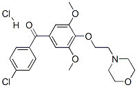 31848-02-9,4'-chloro-3,5-dimethoxy-4-(2-morpholinoethoxy)benzophenone hydrochloride