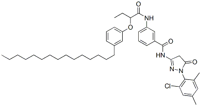 31888-96-7,3'-[[1-(6-chloro-2,4-xylyl)-5-oxo-2-pyrazolin-3-yl]carbamoyl]-2-(m-pentadecylphenoxy)butyranilide