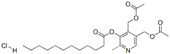 3262-86-0,4,5-bis(acetoxymethyl)-2-methyl-3-pyridyl laurate hydrochloride