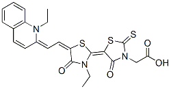 33006-61-0,5-[3-ethyl-5-[(1-ethylquinolin-2(1H)-ylidene)ethylidene]-4-oxothiazolidin-2-ylidene]-4-oxo-2-thioxothiazolidin-3-acetic acid