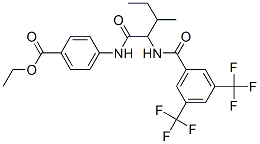 334830-41-0,Benzoic acid, 4-[[2-[[3,5-bis(trifluoromethyl)benzoyl]amino]-3-methyl-1-oxopentyl]amino]-, ethyl ester (9CI)