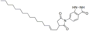33508-79-1,1-(2,3-dihydro-3-oxo-1H-indazol-6-yl)-3-(hexadec-2-enyl)pyrrolidine-2,5-dione
