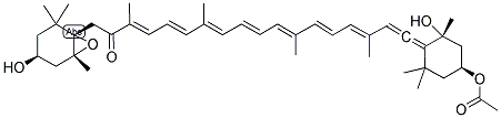 3351-86-8,3'-(Acetyloxy)-6',7'-didehydro-5,6-epoxy-5,5',6,6',7,8-hexahydro-3,5'-dihydroxy-8-oxo-beta,beta-carotene