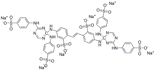 33628-34-1,hexasodium 4,4'-bis[[2,6-bis(p-sulphonatoanilino)-1,3,5-triazin-2-yl]amino]stilbene-2,2'-disulphonate