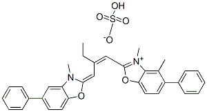 33718-79-5,methyl 3-methyl-2-[2-[(3-methyl-5-phenyl-3H-benzoxazol-2-ylidene)methyl]but-1-enyl]-5-phenylbenzoxazolium sulphate