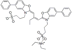 33898-60-1,3,3'-DISULFOPROPYL-5,5'-DIPHENYL-9-ETHYLOXACARBOCYANINE TRIETHYLAMMONIUM SALT