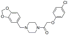 34161-24-5,1-(2-[4-Chlorophenoxy]acetyl)-4-(3,4-methylenedioxybenzyl)piperazine