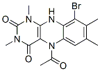 34330-66-0,Benzo[g]pteridine-2,4(1H,3H)-dione,  5-acetyl-9-bromo-5,10-dihydro-1,3,7,8-tetramethyl-