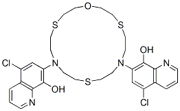 343372-30-5,7,7'-(1-OXA-4,10,16-TRITHIA-7,13-DIAZACYCLOOCTADECANE-7,13-DIYL)BIS[5-CHLORO-8-QUINOLINOL]