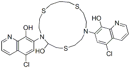 343372-32-7,4,10-BIS(5-CHLORO-8-HYDROXY-7-QUINOLINYL)-1,7,13-TRITHIA-4,10-DIAZACYCLOHEXADECAN-9-OL