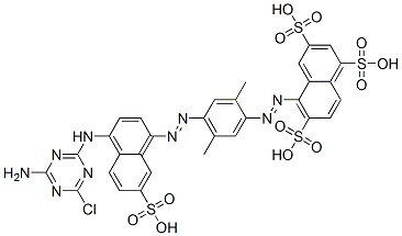 3445-91-8,5-[[4-[[4-[(4-amino-6-chloro-1,3,5-triazin-2-yl)amino]-7-sulpho-1-naphthyl]azo]-2,5-xylyl]azo]naphthalene-1,3,6-trisulphonic acid