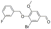 346459-51-6,3-BROMO-4-[(3-FLUOROBENZYL)OXY]-5-METHOXYBENZALDEHYDE
