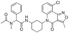 347179-80-0,Benzeneacetamide, alpha-(acetylmethylamino)-N-[3-(9-chloro-3-methyl-4-oxoisoxazolo[4,3-c]quinolin-5(4H)-yl)cyclohexyl]- (9CI)