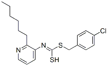 34763-26-3,(4-Chlorophenyl)methyl hexyl-3-pyridinylcarbonimidodithioate