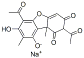 34769-44-3,2,6-Diacetyl-7,9-dihydroxy-8,9b-dimethyldibenzofuran-1,3(2H,9bH)-dione monosodium salt
