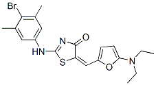 359594-13-1,4(5H)-Thiazolone,  2-[(4-bromo-3,5-dimethylphenyl)amino]-5-[[5-(diethylamino)-2-furanyl]methylene]-