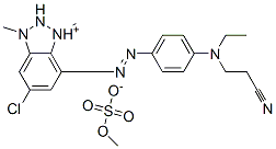 36116-25-3,5-chloro-7-[[4-[(2-cyanoethyl)ethylamino]phenyl]azo]-1,3-dimethyl-1H-benzotriazolium methyl sulphate
