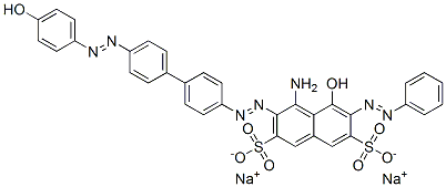 3626-28-6,disodium 4-amino-5-hydroxy-3-[[4'-[(4-hydroxyphenyl)azo][1,1'-biphenyl]-4-yl]azo]-6-(phenylazo)naphthalene-2,7-disulphonate