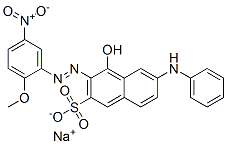 3626-41-3,sodium 4-hydroxy-3-[(2-methoxy-5-nitrophenyl)azo]-6-(phenylamino)naphthalene-2-sulphonate