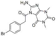 3649-36-3,1H-Purine-2,6-dione,  8-amino-7-[(4-bromophenyl)acetyl]-3,7-dihydro-1,3-dimethyl-  (9CI)