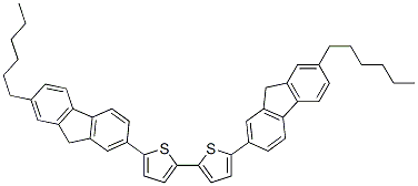 369599-42-8,2-(2-Hexyl-9H-fluoren-7-yl)-5-(5-(2-hexyl-9H-fluoren-7-yl)thiophen-2-yl)thiophene