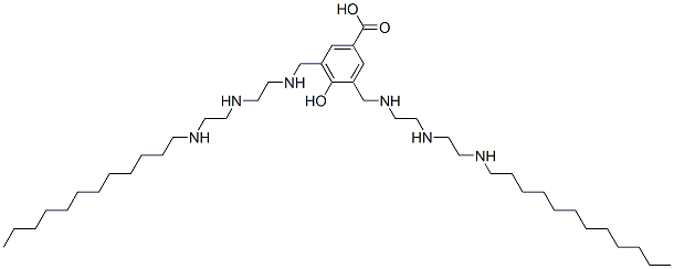 3700-60-5,3,5-bis[[[2-[[2-(dodecylamino)ethyl]amino]ethyl]amino]methyl]-4-hydroxybenzoic acid