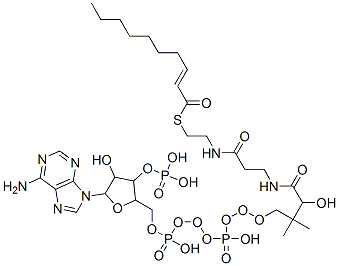 37325-74-9,[5-(6-aminopurin-9-yl)-2-[[[[3-[2-(2-dec-2-enoylsulfanylethylcarbamoyl)ethylcarbamoyl]-3-hydroxy-2,2-dimethyl-propoxy]-hydroxy-phosphoryl]oxy-hydroxy-phosphoryl]oxymethyl]-4-hydroxy-oxolan-3-yl]oxyphosphonic acid