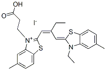 37422-04-1,3-(2-carboxyethyl)-2-[2-[(3-ethyl-5-methyl-3H-benzothiazol-2-ylidene)methyl]but-1-enyl]-5-methylbenzothiazolium iodide