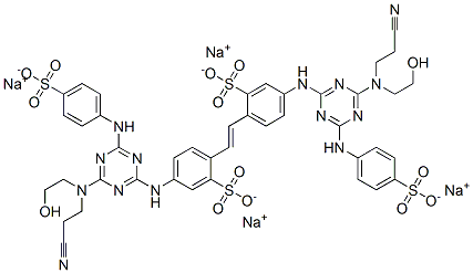 37515-76-7,tetrasodium 4,4'-bis[[4-[(2-cyanoethyl)(2-hydroxyethyl)amino]-6-[(4-sulphonatophenyl)amino]-1,3,5-triazin-2-yl]amino]stilbene-2,2'-disulphonate