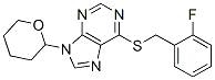 3799-60-8,6-[(2-fluorophenyl)methylsulfanyl]-9-(oxan-2-yl)purine