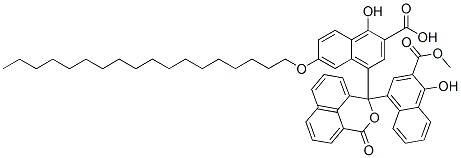38122-80-4,1-hydroxy-4-[1-[4-hydroxy-3-(methoxycarbonyl)-1-naphthyl]-3-oxo-1H,3H-naphtho[1,8-cd]pyran-1-yl]-6-(octadecyloxy)-2-naphthoic acid