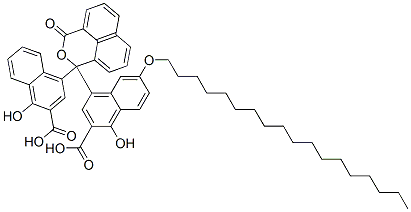 38122-81-5,4-[1-(3-carboxy-4-hydroxy-1-naphthyl)-3-oxo-1H,3H-naphtho[1,8-cd]pyran-1-yl]-1-hydroxy-6-(octadecyloxy)-2-naphthoic acid