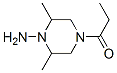 38179-15-6,1-Piperazinamine,2,6-dimethyl-4-(1-oxopropyl)-(9CI)