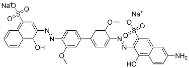 3818-60-8,disodium 3-[[4'-[[6-amino-1-hydroxy-3-sulphonato-2-naphthyl]azo]-3,3'-dimethoxy[1,1'-biphenyl]-4-yl]azo]-4-hydroxynaphthalene-1-sulphonate