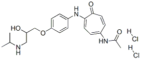 38767-91-8,N-[4-[[4-[2-hydroxy-3-(propan-2-ylamino)propoxy]phenyl]amino]-5-oxo-1- cyclohepta-1,3,6-trienyl]acetamide dihydrochloride
