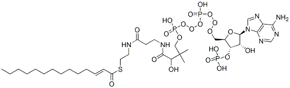 38795-33-4,S-[2-[3-[[4-[[[(2R,3S,4R,5R)-5-(6-aminopurin-9-yl)-4-hydroxy-3-phosphonooxyoxolan-2-yl]methoxy-hydroxyphosphoryl]oxy-hydroxyphosphoryl]oxy-2-hydroxy-3,3-dimethylbutanoyl]amino]propanoylamino]ethyl] (E)-tetradec-2-enethioate