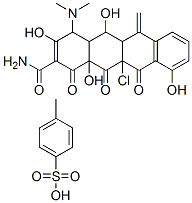 39649-76-8,11a-chloro-4-(dimethylamino)-1,4,4a,5,5a,6,11,11a,12,12a-decahydro-3,5,10,12a-tetrahydroxy-6-methylene-1,11,12-trioxonaphthacene-2-carboxamide mono(toluene-p-sulphonate)