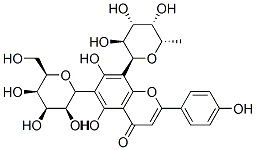 40581-17-7,5,7-dihydroxy-2-(4-hydroxyphenyl)-6-[(2S,3S,4R,5R,6R)-3,4,5-trihydroxy -6-(hydroxymethyl)oxan-2-yl]-8-[(2S,3S,4R,5S,6S)-3,4,5-trihydroxy-6-me thyl-oxan-2-yl]chromen-4-one
