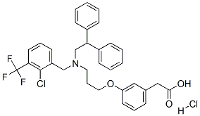 405911-09-3,3-[3-[N-(2-CHLORO-3-TRIFLUOROMETHYLBENZYL)-(2,2-DIPHENYLETHYL)AMINO]PROPYLOXY]PHENYLACETIC ACID HYDROCHLORIDE