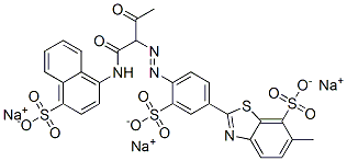 40842-88-4,trisodium 6-methyl-2-[4-[[2-oxo-1-[[(4-sulphonato-1-naphthyl)amino]carbonyl]propyl]azo]-3-sulphonatophenyl]benzothiazole-7-sulphonate