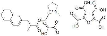 41359-96-0,[[2-furan-tetrahydro-2-[(5,6,7,8-tetrahydro-2-naphthyl)methyl]propionyloxy]methyl]-1-methyl-2-pyrrolidinium hydrogen oxalate