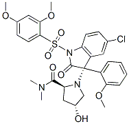 439687-69-1,(2S,4R)-1-[(R)-5-CHLORO-1-(2,4-DIMETHOXY-BENZENESULFONYL)-3-(2-METHOXY-PHENYL)-2-OXO-2,3-DIHYDRO-1H-INDOL-3-YL]-4-HYDROXY-PYRROLIDINE-2-CARBOXYLIC ACID DIMETHYLAMIDE