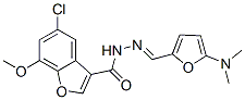 444007-21-0,3-Benzofurancarboxylic  acid,  5-chloro-7-methoxy-,  [[5-(dimethylamino)-2-furanyl]methylene]hydrazide  (9CI)
