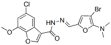 444051-16-5,3-Benzofurancarboxylic  acid,  5-chloro-7-methoxy-,  [[4-bromo-5-(dimethylamino)-2-furanyl]methylene]hydrazide  (9CI)