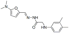 444590-18-5,Glycine,  N-(3,4-dimethylphenyl)-,  [[5-(dimethylamino)-2-furanyl]methylene]hydrazide  (9CI)