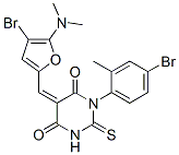 469892-20-4,4,6(1H,5H)-Pyrimidinedione,  5-[[4-bromo-5-(dimethylamino)-2-furanyl]methylene]-1-(4-bromo-2-methylphenyl)dihydro-2-thioxo-