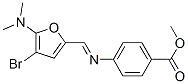 469895-89-4,Benzoic  acid,  4-[[[4-bromo-5-(dimethylamino)-2-furanyl]methylene]amino]-,  methyl  ester